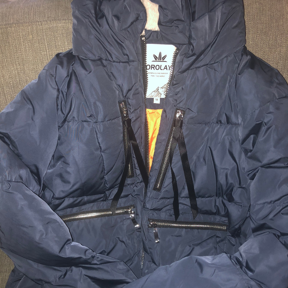Orolay Jacket ("THE Amazon Coat), Navy, Women's M